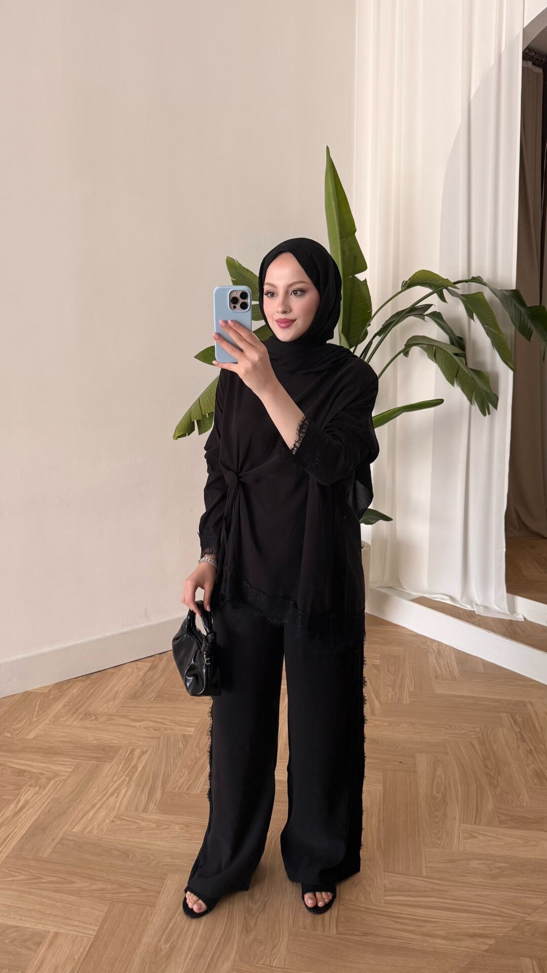 Nox Güpür Detaylı Takım siyah - m